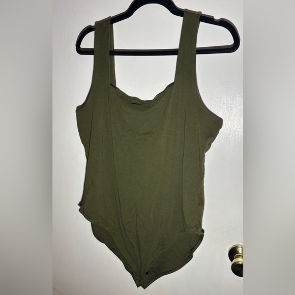 Old Navy Tops - Old Navy Green Asymmetrical Sleeveless Bodysuit Tank Top